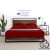 MGPS 100% Giza Egyptian Dreams Cotton, [4 PCs] 12" Deep Pocket Bed Sheet Set, Giza-Cotton-My-Sheets-&-Pillow-Cases, Finest Long Staple, Soft Sateen Weave |Queen-XL, Burgundy| view 3