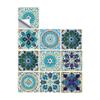 25 PCS Mandala Style Tile Sticker, 4x4 Inch(10x10cm) Traditional DIY Murals, Tile Waterproof Oil Proof Removable Decals for Bathroom & Kitchen Backsplash Oil Proof Wall Stickers (MTL-01) view 1