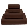 MGPS 100% Giza Egyptian Dreams Cotton, [4 PCs] 12" Deep Pocket Bed Sheet Set, Giza-Cotton-My-Sheets-&-Pillow-Cases, Finest Long Staple, Soft Sateen Weave |Queen-XL, Chocolate| view 1