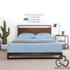 MGPS 100% Giza Egyptian Dreams Cotton, [4 PCs] 15" Deep Pocket Bed Sheet Set, Giza-Cotton-My-Sheets-&-Pillow-Cases, Finest Long Staple, Soft Sateen Weave |Queen-XL, Light Blue| view 3