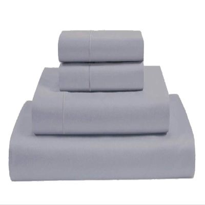MGPS 100% Giza Egyptian Dreams Cotton, [4 PCs] 12" Deep Pocket Bed Sheet Set, Giza-Cotton-My-Sheets-&-Pillow-Cases, Finest Long Staple, Soft Sateen Weave |Queen-XL, Light Grey|