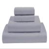 MGPS 100% Giza Egyptian Dreams Cotton, [4 PCs] 12" Deep Pocket Bed Sheet Set, Giza-Cotton-My-Sheets-&-Pillow-Cases, Finest Long Staple, Soft Sateen Weave |Queen-XL, Light Grey| view 1