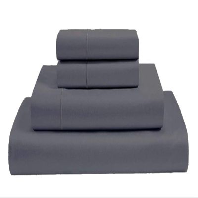MGPS 100% Giza Egyptian Dreams Cotton, [4 PCs] 12" Deep Pocket Bed Sheet Set, Giza-Cotton-My-Sheets-&-Pillow-Cases, Finest Long Staple, Soft Sateen Weave |Queen-XL, Dark Grey|