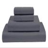 MGPS 100% Giza Egyptian Dreams Cotton, [4 PCs] 12" Deep Pocket Bed Sheet Set, Giza-Cotton-My-Sheets-&-Pillow-Cases, Finest Long Staple, Soft Sateen Weave |Queen-XL, Dark Grey| view 1