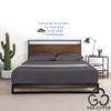 MGPS 100% Giza Egyptian Dreams Cotton, [4 PCs] 12" Deep Pocket Bed Sheet Set, Giza-Cotton-My-Sheets-&-Pillow-Cases, Finest Long Staple, Soft Sateen Weave |Queen-XL, Dark Grey| view 3