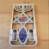 Bluenoemi Messianic Symbol Home Decor Spiritual, Menorah Star of David Fish Gifts for Home Blessing Plaque and Tasteful Design. Meaningful Symbol. Beige BLCH045 view 2