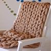 HXSM Chunky Knitted Blanket Home Decor Knit Throw Blanket Handmade Cozy Bedding for Cuddling Up in Bed, On The Couch Or Sofa, Soft and Comfortable 4060cm White view 3