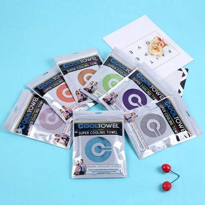 2pcs Cooling Ice Towel for Sports Workout Fitness Gym Yoga Soft Breathable Towel - Color Random