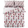 Queener Home 4 Pieces Duvet Cover Sheet Set, Valentine's Day Gnomes and Red Love Heart Bedding Sets Twin Luxury Soft Bed Quilt Cover Bedspread with Decorative Pillowcases Valentine's Day view 1