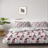 Queener Home 4 Pieces Duvet Cover Sheet Set, Valentine's Day Gnomes and Red Love Heart Bedding Sets Twin Luxury Soft Bed Quilt Cover Bedspread with Decorative Pillowcases Valentine's Day view 2