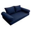 Prolinemax |SLIPCOVER ONLY|S1 Outdoor Daybed Mattress Bolster Backrest Cushion Covers Knife Edge Full AD101 view 1