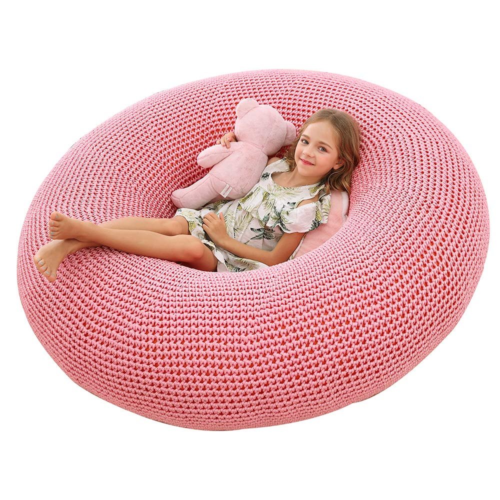 ROPECUBE Sensory Teaching Aids, Children's Tire Inflatable Sofa, Training Equipment, Immersion Sofa, Lazy Sofa Set, Lounger Chair for Kids,for Indoor Early Education Kindergarten,Bedrooms (Pink)
