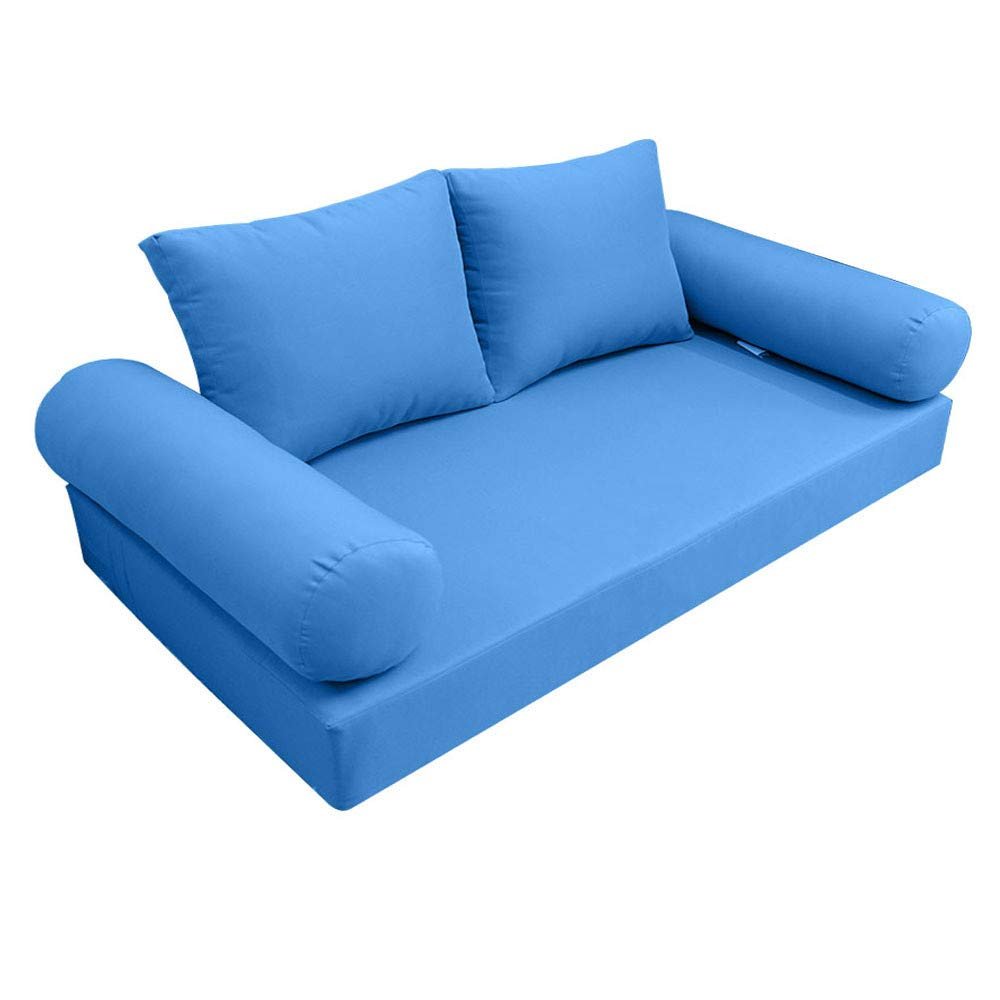 Prolinemax |SLIPCOVER ONLY|S1 Outdoor Daybed Mattress Bolster Backrest Cushion Covers Knife Edge Full AD102