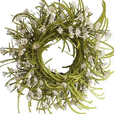 26 Inch Summer Front Door Wreath Cosmos Daisy Wreath White Cream Grapevine Wreath Wild Grass Blossom Foliage Flower on Farmhouse Wreath for Festival Celebration Christmas Party Window Home Dcor