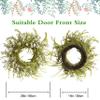26 Inch Summer Front Door Wreath Cosmos Daisy Wreath White Cream Grapevine Wreath Wild Grass Blossom Foliage Flower on Farmhouse Wreath for Festival Celebration Christmas Party Window Home Dcor view 2