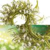 26 Inch Summer Front Door Wreath Cosmos Daisy Wreath White Cream Grapevine Wreath Wild Grass Blossom Foliage Flower on Farmhouse Wreath for Festival Celebration Christmas Party Window Home Dcor view 4