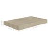 vidaXL Stylish Set of 2 Floating Wall Shelves for Display and Storage, Oak Finish Honeycomb MDF and Metal Frame, Invisible Mount, 15.7"x9.1"x1.5" Dimensions view 3