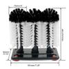 Bonsicoky Glass Washer Brush Cleaner Bristle Brush with 3 Brushe Heads & Suction Base for Beer Cup, Long Leg Cup, Red Wine Glass and More Bar Kitchen Sink Home Tools view 2