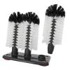 Bonsicoky Glass Washer Brush Cleaner Bristle Brush with 3 Brushe Heads & Suction Base for Beer Cup, Long Leg Cup, Red Wine Glass and More Bar Kitchen Sink Home Tools view 4