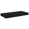 vidaXL Modern Black Floating Wall Shelf - Invisible Mounting - Honeycomb MDF and Metal Frame - Space-Saving Design - Dimensions: 19.7"x9.1"x1.5" view 1