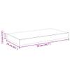 vidaXL Modern Black Floating Wall Shelf - Invisible Mounting - Honeycomb MDF and Metal Frame - Space-Saving Design - Dimensions: 19.7"x9.1"x1.5" view 3