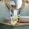 5-inch Gold Octopus Toothbrush Holder - Resin Bathroom Organizer with Mother & Baby Design, Nautical Theme Decor & Suction Cup Base view 3