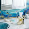 5-inch Gold Octopus Toothbrush Holder - Resin Bathroom Organizer with Mother & Baby Design, Nautical Theme Decor & Suction Cup Base view 4