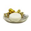 5-inch Octopus Soap Dish - Loyal Gold Resin Bathroom Decor with Mother & Baby Design, Cast Iron Inspired Coastal Organizer view 1