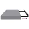 vidaXL Floating Wall Shelves, Set of 2, Gray, 23.6"x9.3"x1.5", Stylish Honeycomb MDF and Metal Frame, Easy to Install, Suitable for Books, Collectibles, Decorations view 4