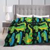 Crocodile Alligator Hiding in Pond Soft Throw Blanket All Season Microplush Warm Blankets Lightweight Tufted Fuzzy Flannel Fleece Throws Blanket for Bed Sofa Couch 50"x40" view 3