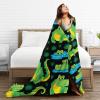 Crocodile Alligator Hiding in Pond Soft Throw Blanket All Season Microplush Warm Blankets Lightweight Tufted Fuzzy Flannel Fleece Throws Blanket for Bed Sofa Couch 50"x40" view 4