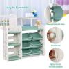 Costzon Toy Storage Organizer, 4-Tier Toy Shelf w/ 6 Removable Plastic Bins for Books Toys, Toddler Toy Bookcase Toy Rack for Playroom, Kids Room, Bedroom, Daycare, Nursery view 4