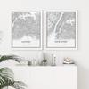 Queens Map Print, New York City NYC NY USA Map Art Poster, Modern Wall Art, Street Map Artwork 16x20 view 3