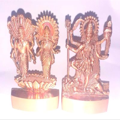 2 pic Kali MATA GANGA MATA God Idol Statue for Home Decor Pooja with mahadev pariwar God Shivji Home Dcor Ornaments Metal Sculptures Temple Decoration Idols Hindu