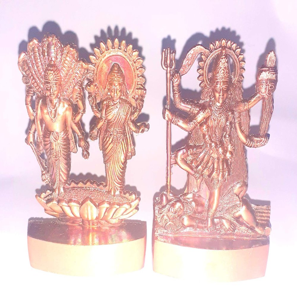 2 pic Kali MATA GANGA MATA God Idol Statue for Home Decor Pooja with mahadev pariwar God Shivji Home Dcor Ornaments Metal Sculptures Temple Decoration Idols Hindu