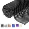 Shelf Liner Drawer Liner Non-Slip Mat Shelves Liners 12" X6.5 Grid Pattern PVC Non-Adhesive Grip Liner Anti-Slip Mat for Kitchen Cabinets Wire Shelving Pantry Dresser Refrigerator (Black) view 1