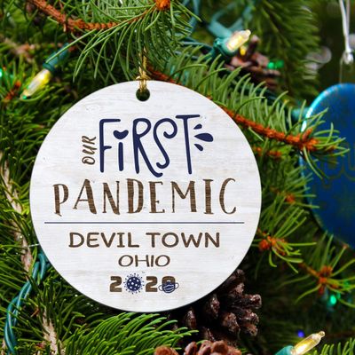 Funny Quarantine Ornament Devil Town - Your City Ornament for Keepsake 2020 3 inches