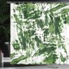 Ambesonne Monochrome Shower Curtain, Old Grunge Style Abstract Art with Brushstrokes Chaos Image Print, Cloth Fabric Bathroom Decor Set with Hooks, 69" W x 75" L, Fern Green view 3