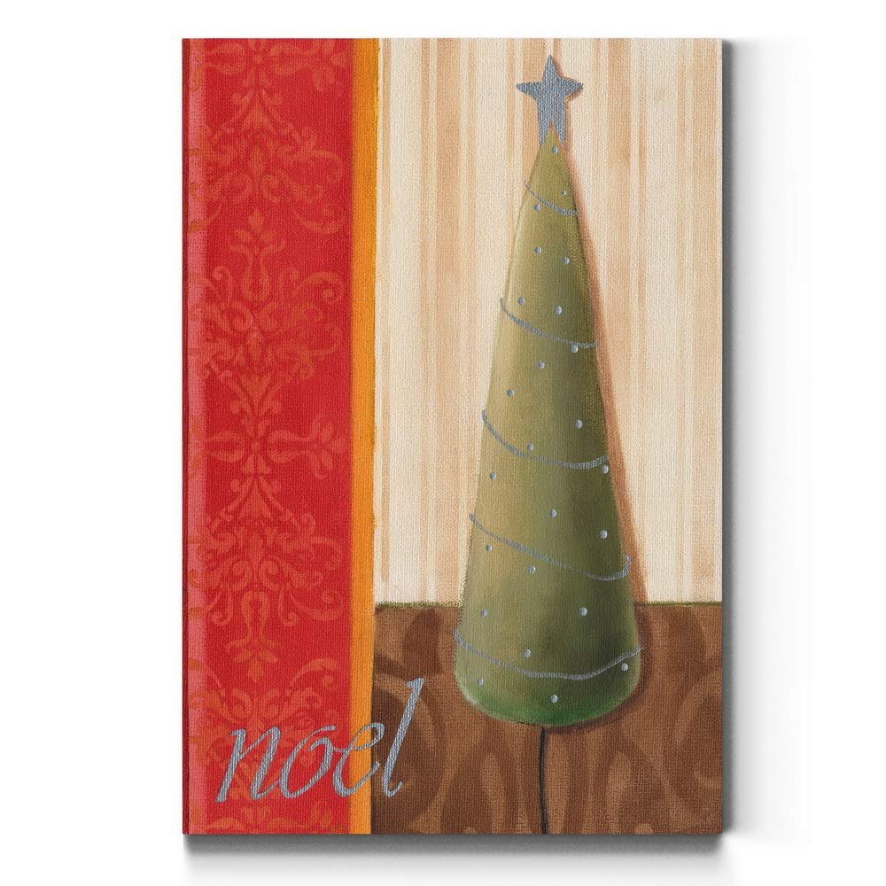 WEXFORD HOME Noel Christmas Tree Wall Art, Festive Winter Decorations, Elegant Red & Green Holiday Decor, Premium Gallery Wrapped Canvas Decor, Ready to Hang, 24 in H x 36 in W, Made in America