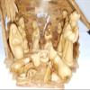 Carved from Bethlehem Olive Wood Christmas Nativity Story Set with Stable (11" Music Stable with 5" Faceless Figurines) view 3
