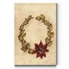 WEXFORD HOME Poinsettia Wreath Wall Art, Festive Christmas & Winter Decorations, Beautiful Holiday Decor, Premium Gallery Wrapped Canvas Decor, Ready to Hang, 18 in H x 27 in W, Made in America view 1