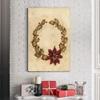WEXFORD HOME Poinsettia Wreath Wall Art, Festive Christmas & Winter Decorations, Beautiful Holiday Decor, Premium Gallery Wrapped Canvas Decor, Ready to Hang, 18 in H x 27 in W, Made in America view 3