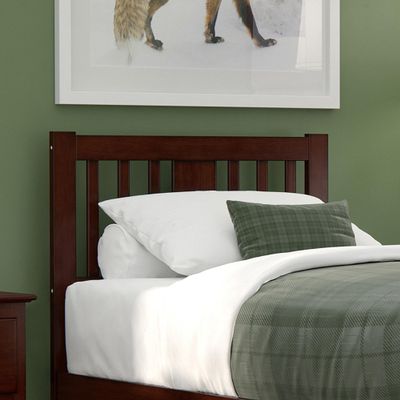 AFI, Tahoe Solid Wood Slatted Headboard, Twin, Walnut