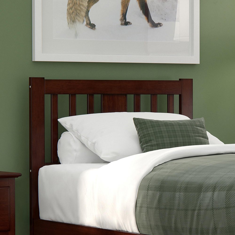 AFI, Tahoe Solid Wood Slatted Headboard, Twin, Walnut
