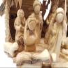 Carved from Bethlehem Olive Wood Christmas Nativity Story Set with Stable (11" Stable with 5" Faceless Figurines) view 3