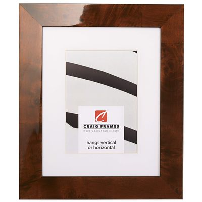 Craig Frames Innovations, 14 x 18 Inch Picture Frame Matted to Display a 10 x 13 Inch Photo, Walnut Brown Burl