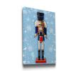 WEXFORD HOME Nutcracker on Blue Wall Art, Festive Christmas & Winter Decorations, Cute Snowflake Design, Premium Gallery Wrapped Canvas Decor, Ready to Hang, 12 in H x 18 in W, Made in America view 2