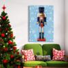 WEXFORD HOME Nutcracker on Blue Wall Art, Festive Christmas & Winter Decorations, Cute Snowflake Design, Premium Gallery Wrapped Canvas Decor, Ready to Hang, 18 in H x 27 in W, Made in America view 3