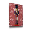 WEXFORD HOME Nutcracker on Red Wall Art, Festive Christmas & Winter Decorations, Cute Snowflake Design, Premium Gallery Wrapped Canvas Decor, Ready to Hang, 8 in H x 12 in W, Made in America view 2