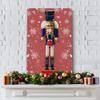 WEXFORD HOME Nutcracker on Red Wall Art, Festive Christmas & Winter Decorations, Cute Snowflake Design, Premium Gallery Wrapped Canvas Decor, Ready to Hang, 8 in H x 12 in W, Made in America view 3